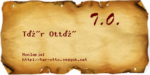 Tér Ottó névjegykártya