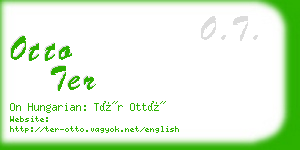 otto ter business card